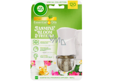 Air Wick Essential Oils Kwiaty jaśminu i frezji, elektryczny odświeżacz powietrza urządzenie i wkład 19 ml