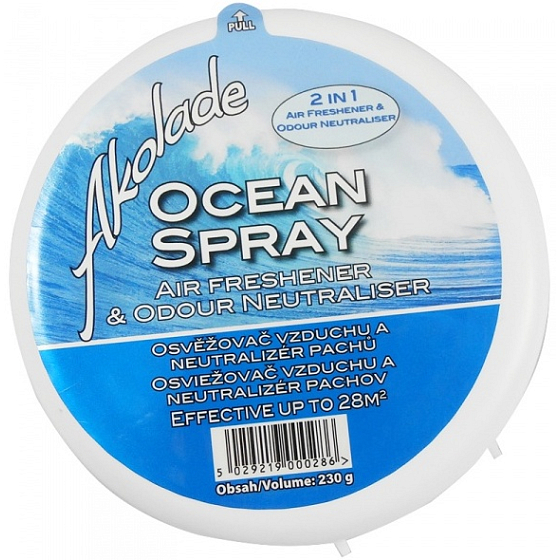 Akolade Solid 2v1 osvěžovač Ocean a pohlcovač pachů 230 g