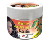 Bione Cosmetics Keratin & Arganový olej krémová vlasová maska pro všechny typy vlasů 260 ml