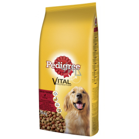 Pedigree Adult Hovězí a drůbeží maso Kompletní krmivo pro dospělé psy všech plemen v běžné zátěži 15 kg