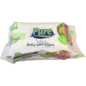 Pure Baby chusteczki nawilżane dla dzieci z klipsem, 120 sztuk
