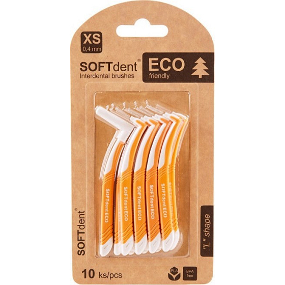 Soft Dent Eco szczoteczka międzyzębowa wygięta XS 0,4 mm 10 sztuk