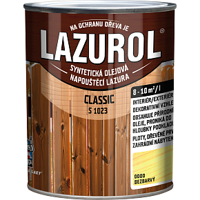 Lazurol Classic S1023 lazura olejowa na drewno z zawartością olejów, 0000 bezbarwny, 750 ml