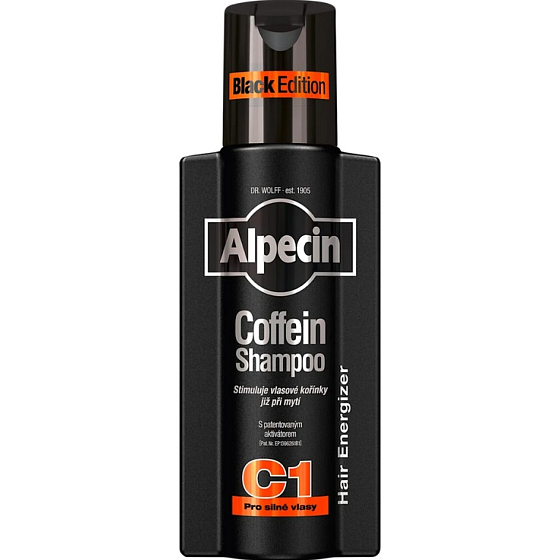 Alpecin Black Edition šampon na vlasy s kofeinem C1, 375 ml