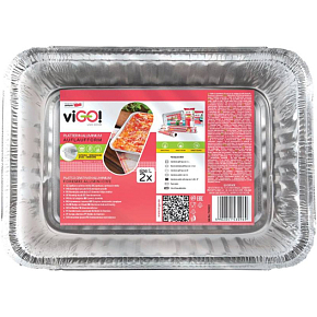 ViGO! aluminiowe miski do grillowania i zapiekania, 27,5x18x4, 2 szt.