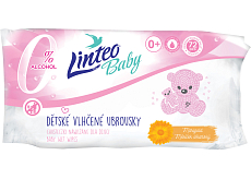 Linteo Baby nawilżane chusteczki z nagietkiem lekarskim, 72 szt.