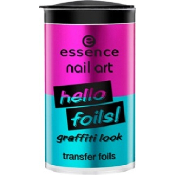 Essence Nail Art Hello Foils! Trasfer Foils fólie na nehty 02 Hello Metals! 2 kusy