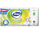 Zewa Deluxe Aqua Tube Camomile Comfort perfumowany papier toaletowy 150 arkuszy 3 warstwowy 8 sztuk, rolka, którą możesz spłukać