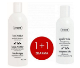 Ziaja Kozí mléko s keratinem šampon na vlasy 400 ml + kozí mléko výživný kondicionér na vlasy 200 ml, duopack