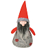 Santa szary pleteny na postawienie 17 cm
