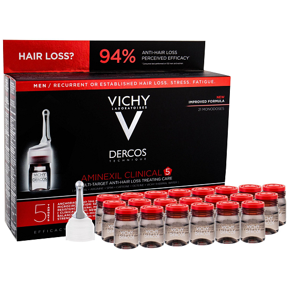 Vichy Dercos Aminexil Clinical 5 kúra proti vypadávání vlasů pro muže 21 x 6 ml