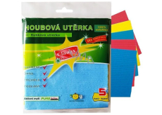 Clanax Gąbczasta ścierka 100% celulozy 5 sztuk