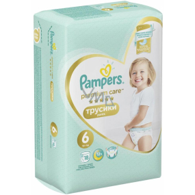 Pampers Premium Care velikost 6, 15+ kg plenkové kalhotky 18 kusů