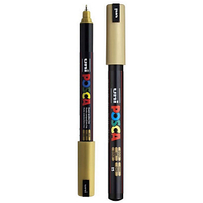 Posca Uniwersalny marker akrylowy 0,7 mm Złoty PC-1MR