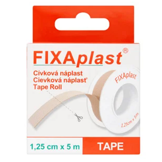 Fixaplast Cewkowy plaster do zabezpieczania materiału opatrunkowego 1,25 cm x 5 m 1 sztuka