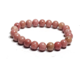 Rodochrozit elastyczny bransoletka naturalny kamień, kulka 8 mm / 16 - 17 cm, wielki uzdrowiciel serc