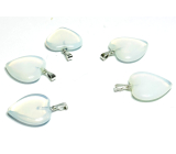 Opalit Serca wisiorek syntetyczny kamień 2 cm, 1 sztuka, kamień nadziei i pragnienia