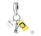 Zawieszka ze srebra próby 925 I Love New York Statua Wolności, 3w1 charms do bransoletki podróżniczej