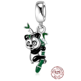 Zawieszka ze srebra 925 Panda na bransoletkę, charms do bransoletki