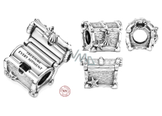 Charm Srebrny 925 Skrzynia Skarbów, koralik na bransoletkę symbol