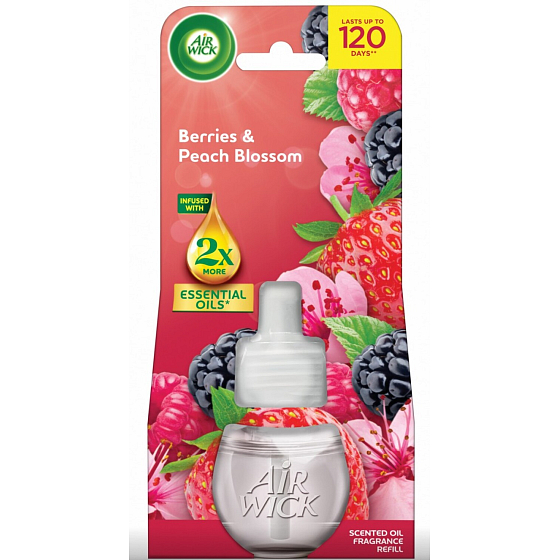 Air Wick elektrický osvěžovač náplň Leśne owoce & Kwiat brzoskwini, 19 ml