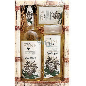 Bohemia Gifts Wine Spa Vinná kosmetika Hroznový olej a extrakt z vinné révy Sprchový gel 250 ml + Olejová lázeň 500 ml + Toaletní mýdlo 70 g, kosmetická sada