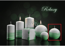 Lima Aromatyczna spirala Relaxy świeczka biała - zielona kula 80 mm 1 sztuka