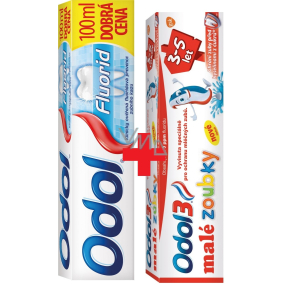Odol Fluorid zubní pasta 100 ml + Odol3 Malé zoubky 3-5 let zubní pasta 50 ml, duopack