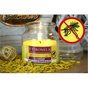 Lima Aroma Dreams Citronela repelentna aromatyczna świeczka szklanka z wieczkiem 120 g
