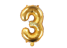 Balon napełniony numer 3, 35 cm folia