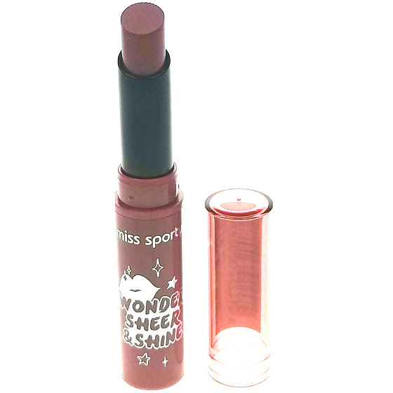 Miss Sporty Wonder Sheer & Shine Lipstick rtěnka 110 Rosewood Wash 1 g