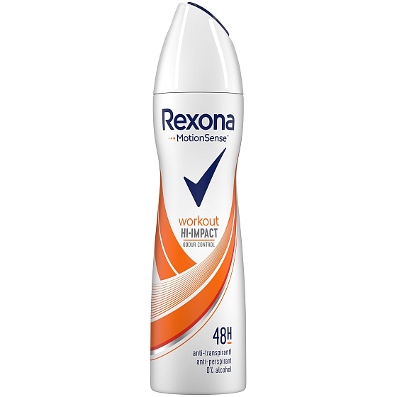 Rexona WorkOut Hi-Impact antiperspirant deodorant sprej pro ženy 150 ml