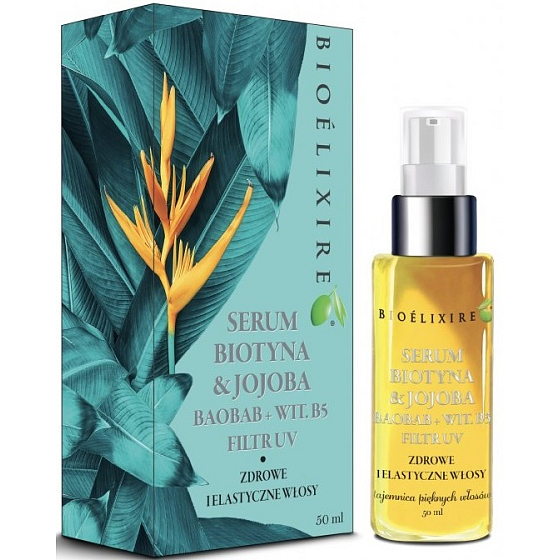 Bioelixire Biotin a jojoba sérum proti vypadávání a třepení vlasů 50 ml