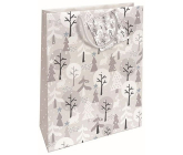 Niekupiony Papierowy worek z uchwytami 32,5 x 26 x 13 cm Choinki srebrne