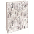 Niekupiony Papierowy worek z uchwytami 32,5 x 26 x 13 cm Choinki srebrne