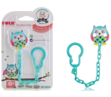 Baby Farlin Pacifier Clip łańcuszek na smoczek Sówka niebieska dla dzieci 0+ miesięcy
