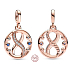 Charm Srebrny 925 Symbol nieskończoności rose - Mini medalik, zawieszka na bransoletkę symbol