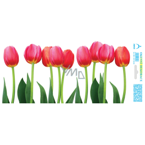 Arch Całoroczna naklejka, okienna folia bez kleju Pas różowych tulipanów 35 x 16 cm