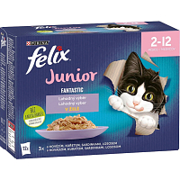 Felix Fantastic Junior kapsički dla kotów w galaretce, 12× 85 g