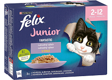 Felix Fantastic Junior kapsički dla kotów w galaretce, 12× 85 g