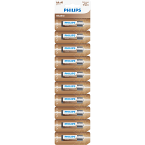 Baterie Philips Alkaline AA 10 ks LR6 Mignon 1,5V