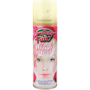 Party Fun lak na vlasy z brokátami stříbrný, 125 ml