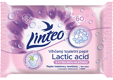 Linteo papier toaletowy nawilżany z kwasem mlekowym, 60 szt.