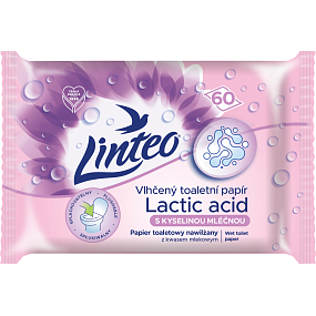 Linteo papier toaletowy nawilżany z kwasem mlekowym, 60 szt.