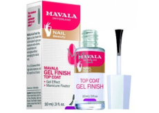 Mavala Gel Finish Top Coat lak nawierzchniowy z efektem żelu zapobiegający odpryskiwaniu paznokci i przedwczesnemu łuszczeniu lakieru 10 ml
