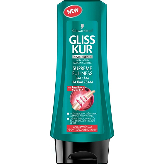 Gliss Kur Supreme Fullness balzám pro slabé a jemné vlasy 200 ml
