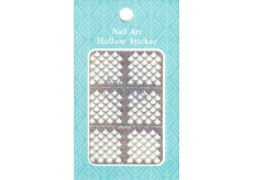 Nail Accessory Hollow Sticker szablony na paznokcie multikolorowe krople 1 arkusz 129