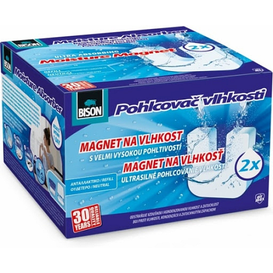 Bison Air Max Magnet Pohlcovač vlhkosti tablety bez vůně 2 x 450 g
