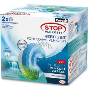 Ceresit Stop wilgoci Świeżest wodospadów pochłaniacz wilgoci wymienne tabletki 2 x 450 g
