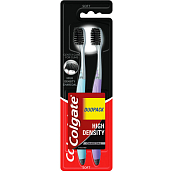 Colgate High Density Charcoal szczoteczka do zębów, miękka, 2 szt.